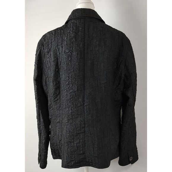 Chicos Size 2 Tweed Blazer Standard Sz L-12  BlackRayon Blend hints of Sparkle - Picture 2 of 4